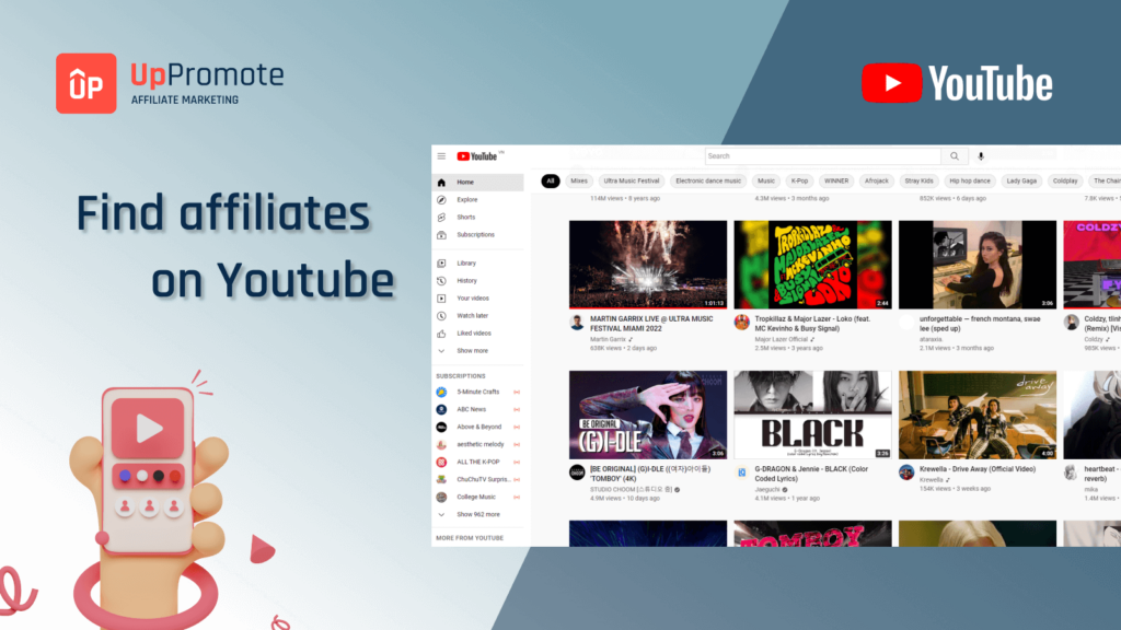 How to find affiliate on Youtube
